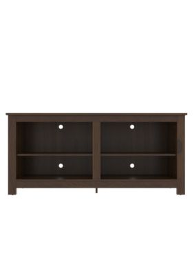 Duna Range 54 Inch Handcrafted Wood Tv Media Entertainment Console, 4 Open Compartments, Espresso Brown