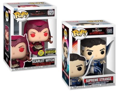 Funko Pop! Bobble-Head 2 Pack - Scarlet Witch (Glows In The Dark) And Supreme Strange #823 #1005