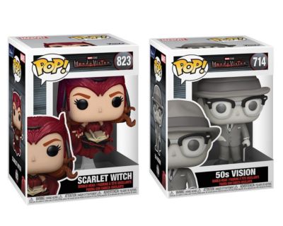 Funko Bobble Head 2 Pack Scarlet Witch And Vision 50's - Wandavision #714 #823 Set Of 2