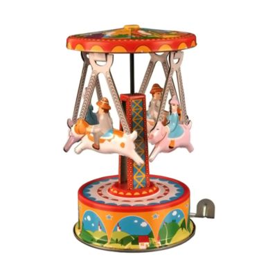 Alexander Taron Collectible Tin Toy - Carousel With Dogs - 4.5""h X 2.5""w X 2.5""d -  821692022800