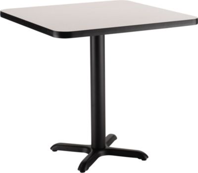 National Public Seating NpsÂ® CafÃ© Table, 36 Square, X Base, 30 Height, Particleboard Core/t-Mold - Grey