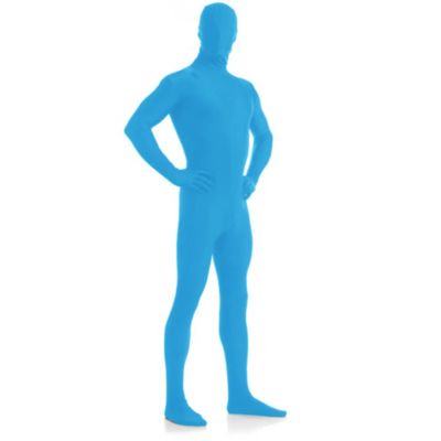 Altskin Adult Full Body Stretch Fabric Zentai Suit - Zippered Back One Piece Stretch Suit Costume - Pacific Blue (X-Large)