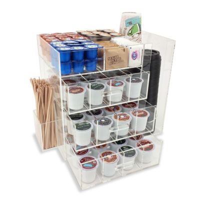 Ondisplay Acrylic Break Room Coffee Station With Drawers For KeurigÂ® K-Cup Coffee Pods