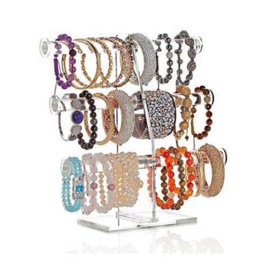 Ondisplay 3 Tier Acrylic Bracelet/necklace/bangle T-Bar Tree Stand - Hang All Your Necklaces, Bracelets, Hair Ties, Bangles And Accessories