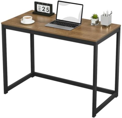 Greenforest Green Forest Small Modern Computer Study Desk For Home Office, Dark Brown, 39