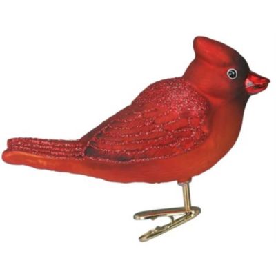 Old World Christmas Bright Red Cardinal Glass Blown Ornament