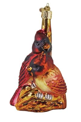 Old World Christmas Glass Blown Ornament, Pair Of Cardinals (#16045)