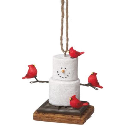 Ganz S'mores With Cardinals Resin Christmas Ornament