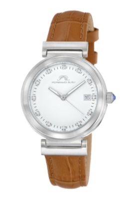 Porsamo Bleu Dahlia Women's Cognac Leather Watch, 1051Cdal
