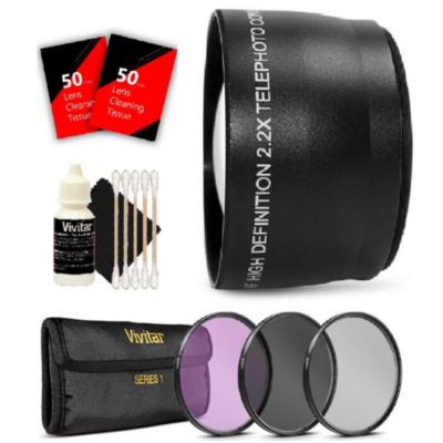 Vivitar 52Mm Black Telephoto Lens Kit For Canon Eos Rebel T6I T6 T5 And All Canon Dslr Camera