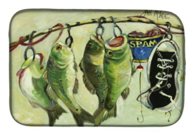 Caroline's Treasures 14 In X 21 In Recession Food Fish Caught With Spam Dish Drying Mat