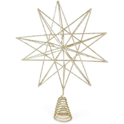 Ornativity Glitter Snowflake Ornaments - Holiday Wedding Plastic Sparkling Hanging Snowflakes Pack of 24 Gold