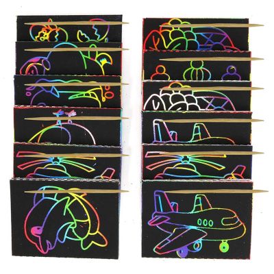 Kitcheniva Kids Scratch Paper Art Crafts Supplies Kit 50 Pcs