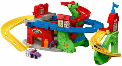 Fisher-Price Little People Sit 'n Stand Skyway 2-In-1 Vehicle Racing Playset