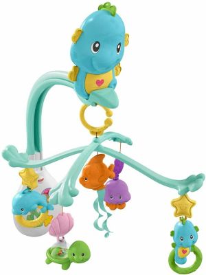 Fisher-Price Fisher Price 3-In-1 Soothe & Play Seahorse Mobile Crib Baby Toy