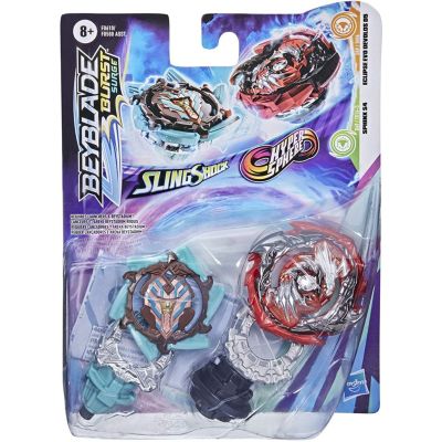 Hasbro Beyblade Burst Surge Dual Collection Pack Hypersphere Eclipse Evo Devolos D5 And Slingshock Sphinx S4