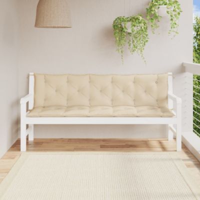Vidaxl Garden Bench Cushions 2Pcs Beige 70.9""x19.7""x2.8"" Oxford Fabric