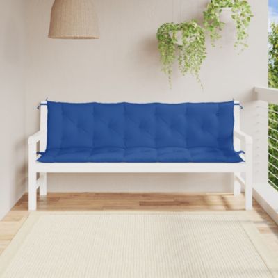 Vidaxl Garden Bench Cushions 2Pcs Blue 70.9""x19.7""x2.8"" Oxford Fabric