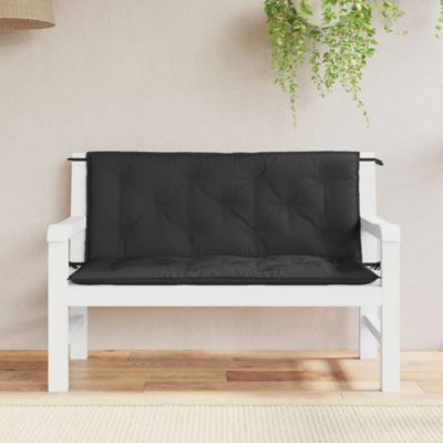 Vidaxl Garden Bench Cushion Black 47.2"" Oxford Fabric