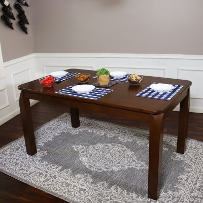 Sunnydaze Decor Dorian 5 Ft Wooden Mid-Century Modern Dining Table - Dark Walnut