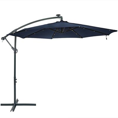 Sunnydaze Decor Sunnydaze 10' Offset Solar Patio Umbrella With Cantilever