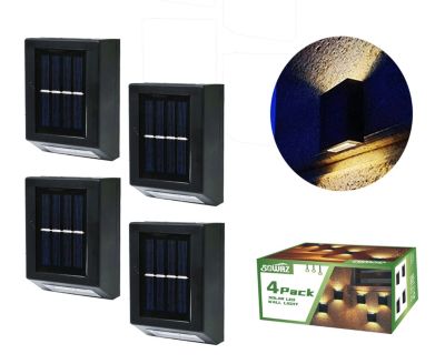 Sowaz 30-Lumen 1-Watt Black Solar Led Outdoor Deck Light Warm Color 4 Pks
