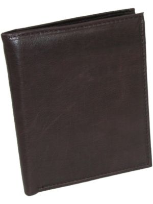 Zodaca Stylish Thin Leather Wallet with Removable Money Clip, Black