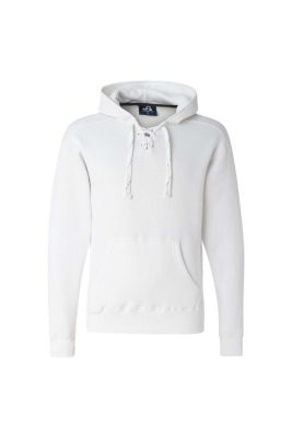 J. America Men's Sport Lace Hooded Sweatshirt, White, 3X