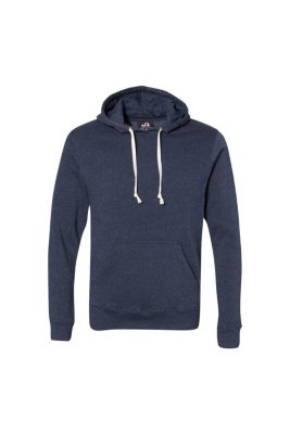 J. America Men's Triblend Fleece Hooded Sweatshirt, Navy Blue, Medium