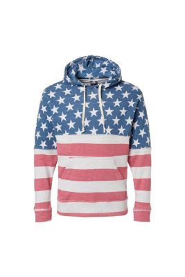 J. America Men's Triblend Fleece Hooded Sweatshirt, Small