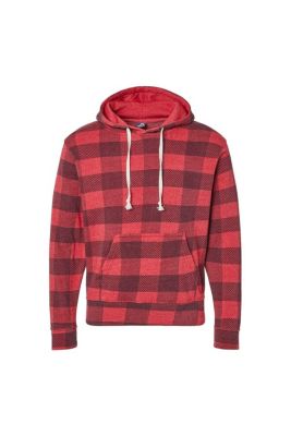 J. America Men's Triblend Fleece Hooded Sweatshirt, Red, Xs