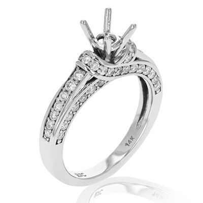 Vir Jewels 1 Cttw Semi Mount Diamond Engagement Ring 14K White Gold Round Bridal Size 7