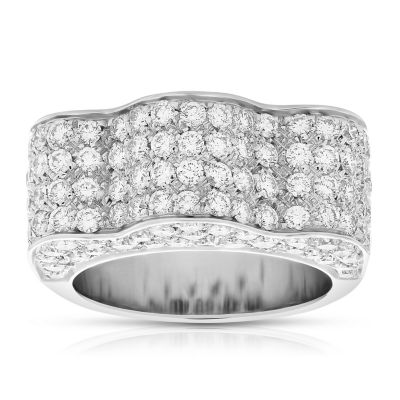 Vir Jewels 3 Cttw Si1-Si2 18K White Gold Diamond Wedding Band Bridal Engagement Ring Round