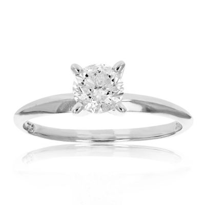 Vir Jewels 0.70 Cttw Round Diamond Solitaire Engagement Ring 14K White Gold Bridal Size 7
