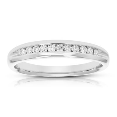 Vir Jewels 1/4 Cttw Comfort Fit Diamond Wedding Band 14K White Gold Channel Set Bridal Ring