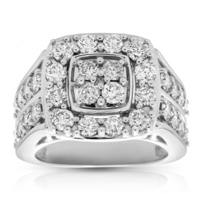 Vir Jewels 3 Cttw Diamond Engagement Ring Cushion Shape 14K White Gold Bridal Wedding