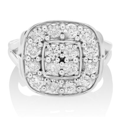 Vir Jewels 1.50 Cttw Diamond Engagement Ring Cushion Style 14K White Gold Bridal Wedding