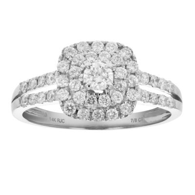 Vir Jewels 7/8 Cttw Diamond Wedding Engagement Ring 14K White Gold Cushion Shape Bridal