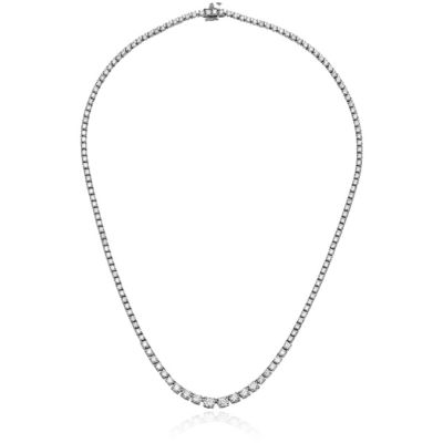Vir Jewels 10 Cttw Si1-Si2 Clarity Diamond Riviera Tennis Necklace In 14K White Gold