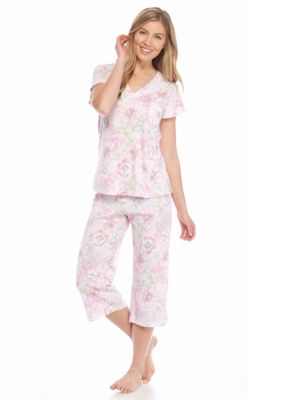 Miss Elaine Cottonessa Capri Pajama Set - Belk.com