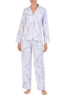 Lauren Ralph Lauren 2-Piece Brush Twill Pajama Set | belk
