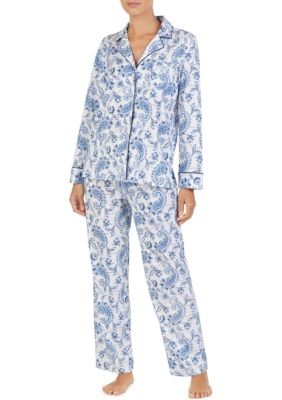 Lauren Ralph Lauren 2 Piece Classic Cotton Knit Pajama Set | belk