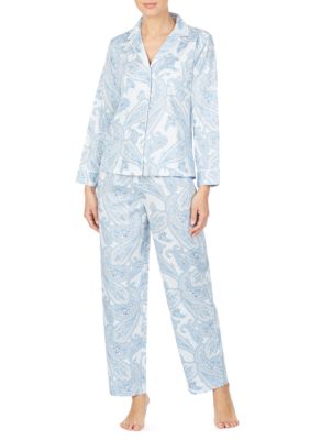 Lauren Ralph Lauren Long Sleeve Cotton Woven Pajama Set | belk