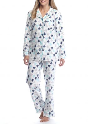 Kim Rogers® 2-Piece Free Birds Flannel Pajama Set | belk