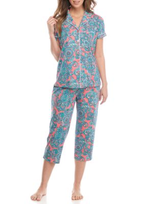 Kim Rogers Short Sleeve Paisley Pajama Set | Belk