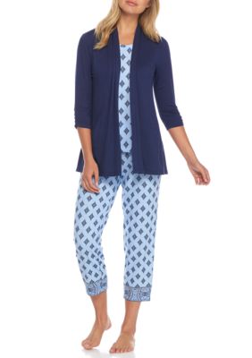 Kim Rogers® Medallion Print 3-Piece Pajama Set | belk
