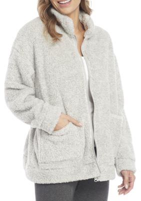 HUE® Zip Front Sherpa Cozy Robe | belk