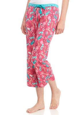 New Directions Flip Flop Print Capri Pajama Pant | Belk