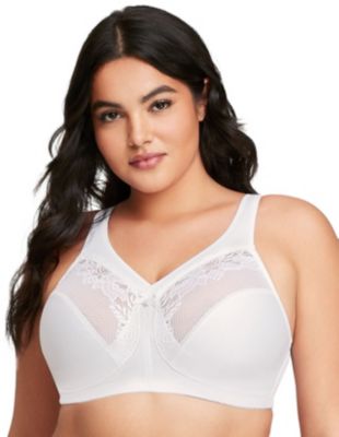  Glamorise Womens Magiclift Cotton Support Wirefree #1001  Full Coverage Bra