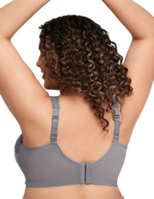 Glamorise Full Figure Plus Size MagicLift Front-Closure Posture Back Bra  Wirefree